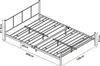 A schematic diagram of a bed frame with dimensions indicated. Produktbild-Vorschau