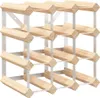 A wooden wine rack with metal supports, designed to hold 12 bottles. Náhled obrázku produktu