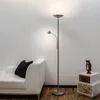 Lindby LED-Stehlampe Malea, nickel, Leselampe, dimmbar Produktbild-Vorschau 2