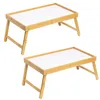 2er Set Betttablett Mit Klappbaren Beinen 50 x 30 x 22 cm Produktbild-Vorschau 1