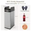 Odpadkový koš COSTWAY 60 l s křídlovými klapkami, Náhled obrázku produktu 3