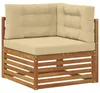 Möbel Outdoor-Sofagarnitur mit Kissen 8 pcs Natur und Produktbild-Vorschau 5