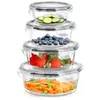 Vilde | Lunchboxen Set - Glasbehälter - 4 Stück - 1,3 L Bis Produktbild-Vorschau 6