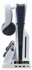 A white charging and cooling stand for a PS5 Slim console, with headphones and controllers docked. Anteprima dell’immagine prodotto