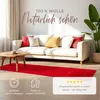 Wollteppich Gabbeh Uni Läufer Rot 60x180 cm | Moderner Produktbild-Vorschau 2