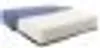 A white cushion with a blue cover. Produktbild-Vorschau