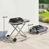 Outsunny Tragbarer Gasgrill 1-Brenner 5kW Grillwagen mit Produktbild-Vorschau 3