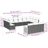 13-tlg. Garten-Sofagarnitur mit Kissen Beige Poly Rattan Produktbild-Vorschau 8