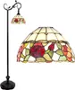 Clayre & Eef Tiffany Stehlampe 40x27x152 cm Braun Glas Produktbild-Vorschau 1