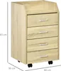 Vinsetto Caisson de bureau rangement sur roulettes 4 Voir les images du produit 5