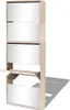 vidaXL Botník s 5 přihrádkami zrcadlo dub 63x17x169,5 cm Náhled obrázku produktu 3
