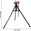 A portable pipe vise with a tripod base. Voir les images du produit