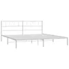A white metal bed frame with heart-shaped details on the headboard, shown against a white background. Produktbild-Vorschau