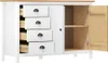 vidaXL Sideboard Hill Weiß 130x40x80 cm Massivholz Kiefer Produktbild-Vorschau 2