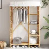 vidaXL Kleiderschrank 110x45x170 cm Bambus Produktbild-Vorschau 2