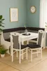 A dining set with a corner bench and chairs in a room. Produktbild-Vorschau