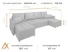 AX LIVING Ecksofas groß Dolceo 287 cm – Sofa schwarz mit Produktbild-Vorschau 6