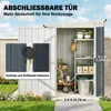 Abri de jardin Outsunny en métal, 2,7 m², 128 x 231 x 181 Voir les images du produit 5