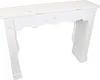 A white decorative fireplace surround console. Produktbild-Vorschau