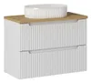 Armoire De Salle De Bain Sous Lavabo 80 Cm Blanc Mat Avec Voir les images du produit 10