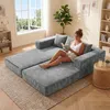 LVHOM Modulares Schlafsofa aus Chenille, Klappbares Produktbild-Vorschau 1
