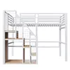 Letto a castello Merax 90x200cm con scale e appendiabiti, Anteprima dell’immagine prodotto 8
