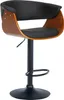 2er Set Barhocker HLO-CP300 Kunstleder  walnuss/schwarz Produktbild-Vorschau 3