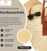 Cestal Lang - Korbtasche Strandtasche 55cm aus Palmblatt & Produktbild-Vorschau 7