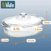Vilde | Auflaufform mit Deckel 2,5 L - Glas Bräter - Produktbild-Vorschau 5