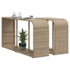 vidaXL Outdoor-Regale 2 Stk. Beige Poly Rattan Produktbild-Vorschau 4