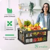 Novaliv Einkaufskorb Klappbox | 30L Schwarz faltbar stabil| Produktbild-Vorschau 6