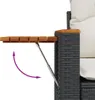 10-tlg. Garten-Sofagarnitur mit Kissen Schwarz Poly Rattan Produktbild-Vorschau 7