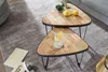 Set de 2 tables gigognes triangulaires en manguier / acacia Voir les images du produit 3