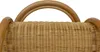 A close-up view of the top of a rattan rocking chair. Produktbild-Vorschau