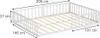 A white bed frame with wooden slats, shown from a diagonal angle. Anteprima dell’immagine prodotto