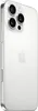 The back of a white iPhone 16 Pro Max with a silver frame. Produktbild-Vorschau