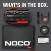 A flat lay of a car jump starter kit and its accessories. Produktbild-Vorschau