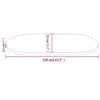 vidaXL Blat biały 110x55x2,5 cm owalny z litego drewna Podgląd zdjęcia produktu 8