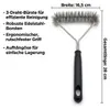 Brosse pour barbecue 3 en 1 en acier inoxydable 28 cm Voir les images du produit 1