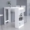 Bartisch AKORD Hockertisch Weiß 115 cm 4 Ebenen B115 x H103 Produktbild-Vorschau 3