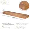 levandeo Wandregal Holz Massiv 100x20cm Eiche Farbig Produktbild-Vorschau 2