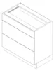 Küchenunterschrank 3 Schubladen - 80 cm - Weiß - ohne Produktbild-Vorschau 2