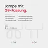 SPL G9 Halogen Stecklampe 40W 500lm Warmweiß 230V Dimmbar Produktbild-Vorschau 4