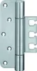 A close-up studio shot of a metal hinge. Anteprima dell’immagine prodotto