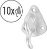 10x Planenhaken Metall mit Öse 70 x 45mm Stahl verzinkt Produktbild-Vorschau 1