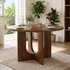 AIORBER Runder Esstisch 120 cm Holzoptik Design-Tisch Produktbild-Vorschau 1