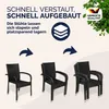 CASARIA® Lot de 4 Chaise Salle a Manger en Polyrotin Noir Voir les images du produit 4