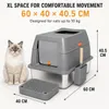 Arenero para gatos Bingopaw de 65 litros, de acero Vista previa de la imagen del producto 2