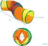 Intirilife Katzentunnel in Regenbogenfarben - 120 cm Länge Produktbild-Vorschau 2