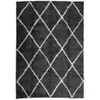 Teppich Shaggy Hochflor Modern Schwarz und Creme 120x170 cm Produktbild-Vorschau 1